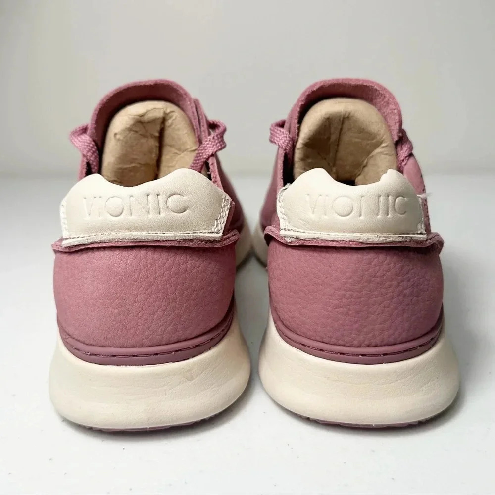 Vionic Fresh Joey Casual Lace Up Sneaker Shoes Mauve Pink Nubuck Size 6.5 Women - Picture 4 of 10